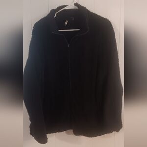 Sonoma Black Fleece Zip-Up Jacket Womens 1X